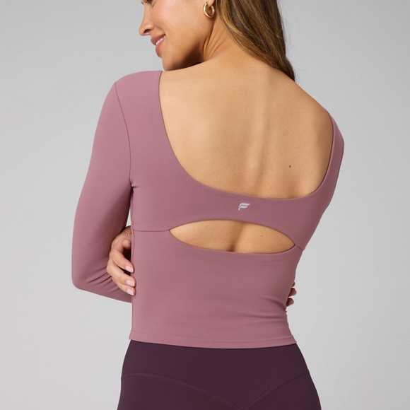 Fabletics PureLuxe Long-Sleeve Built-In Bra Top - Picture 2 of 5